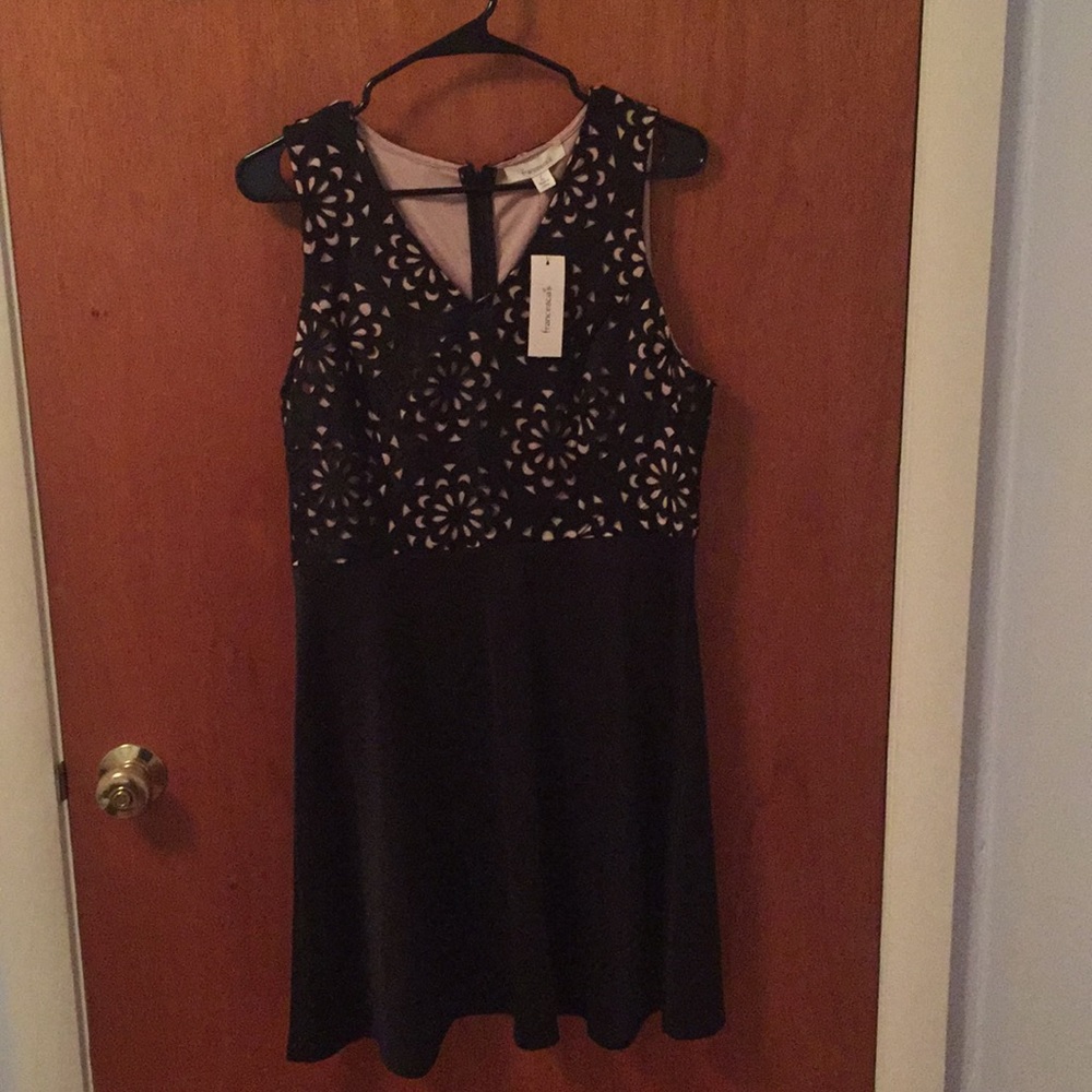 NWT Francesca’s black short overlay dress